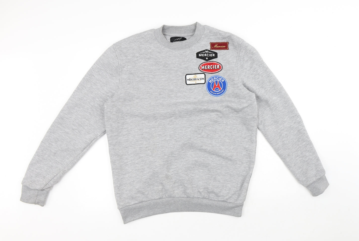 Mercier Mens Grey Polyester Pullover Sweatshirt Size M