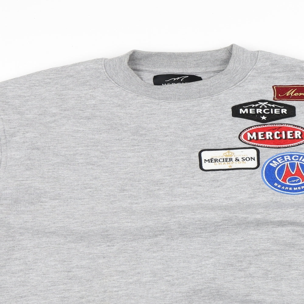 Mercier Mens Grey Polyester Pullover Sweatshirt Size M