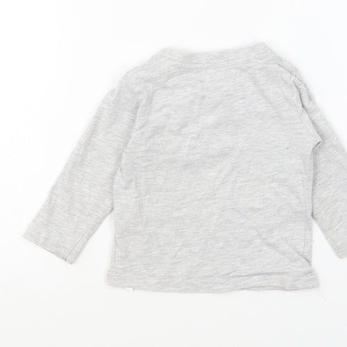 Primark Baby Grey Polyester Basic T-Shirt Size 6-9 Months Round Neck Pullover - Best Friends