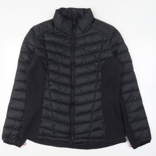 Mountain Warehouse Womens Black Puffer Jacket Coat Size 16 Zip