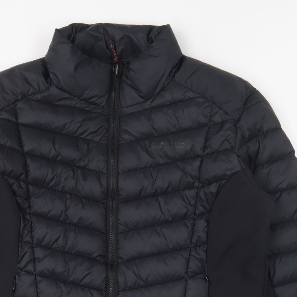 Mountain Warehouse Womens Black Puffer Jacket Coat Size 16 Zip
