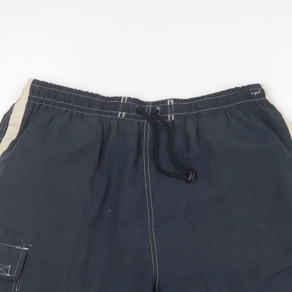 Giorgio Mens Blue Polyester Cargo Shorts Size M L9 in Regular Drawstring - Swim Shorts