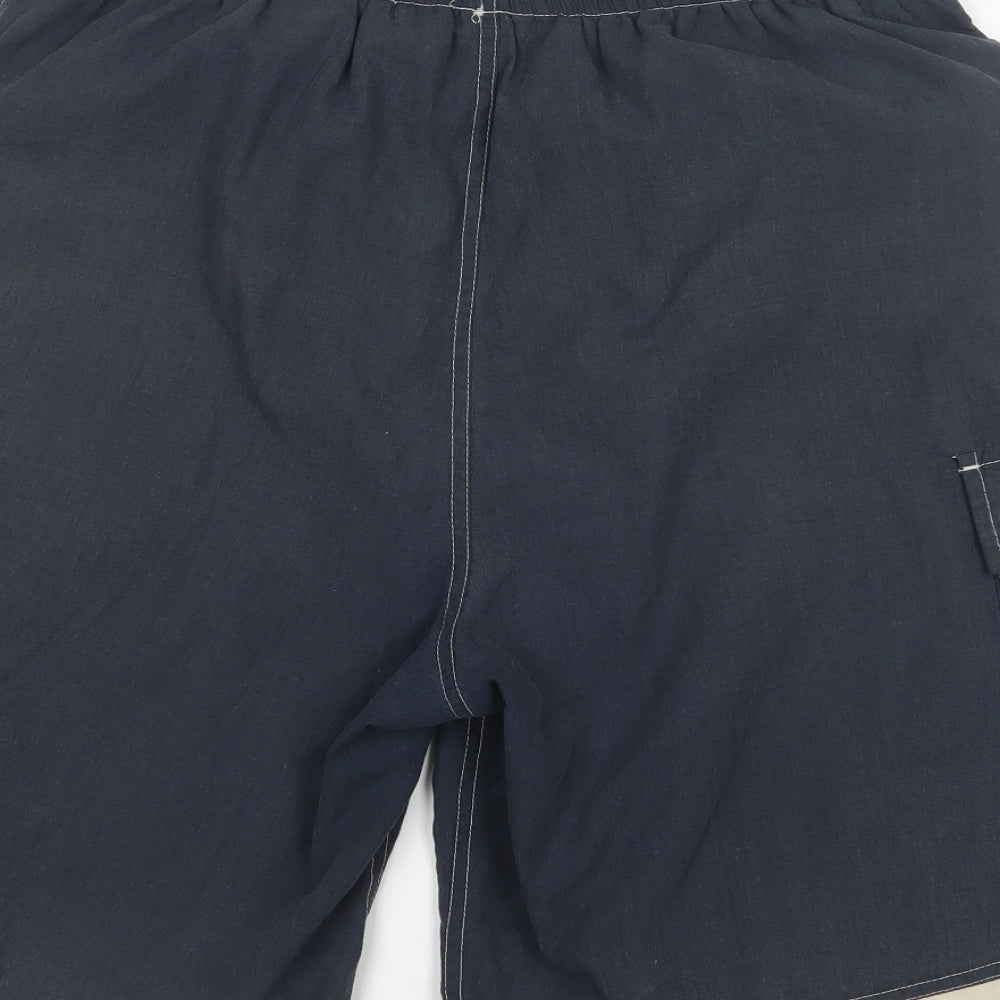 Giorgio Mens Blue Polyester Cargo Shorts Size M L9 in Regular Drawstring - Swim Shorts