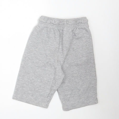 TU Boys Grey Cotton Sweat Shorts Size 8 Years Regular Drawstring