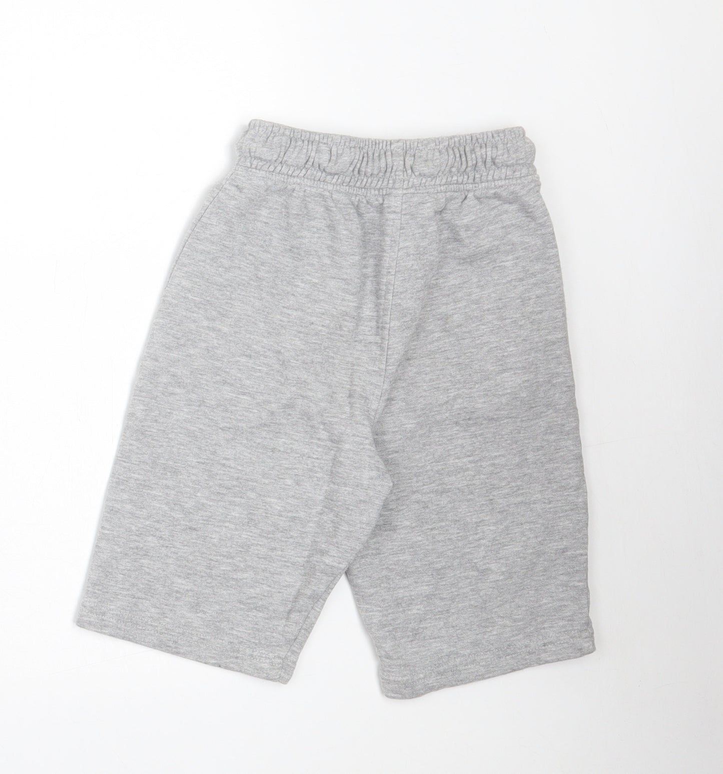 TU Boys Grey Cotton Sweat Shorts Size 8 Years Regular Drawstring