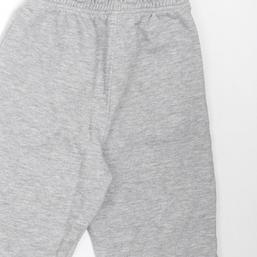TU Boys Grey Cotton Sweat Shorts Size 8 Years Regular Drawstring