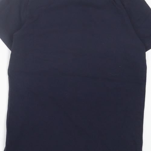 TU Boys Blue Cotton Basic T-Shirt Size 9 Years Crew Neck Pullover - Merry Rex-Mas