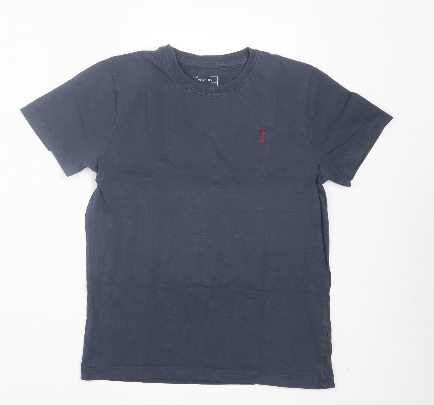 NEXT Boys Blue Cotton Basic T-Shirt Size 9 Years Crew Neck Pullover