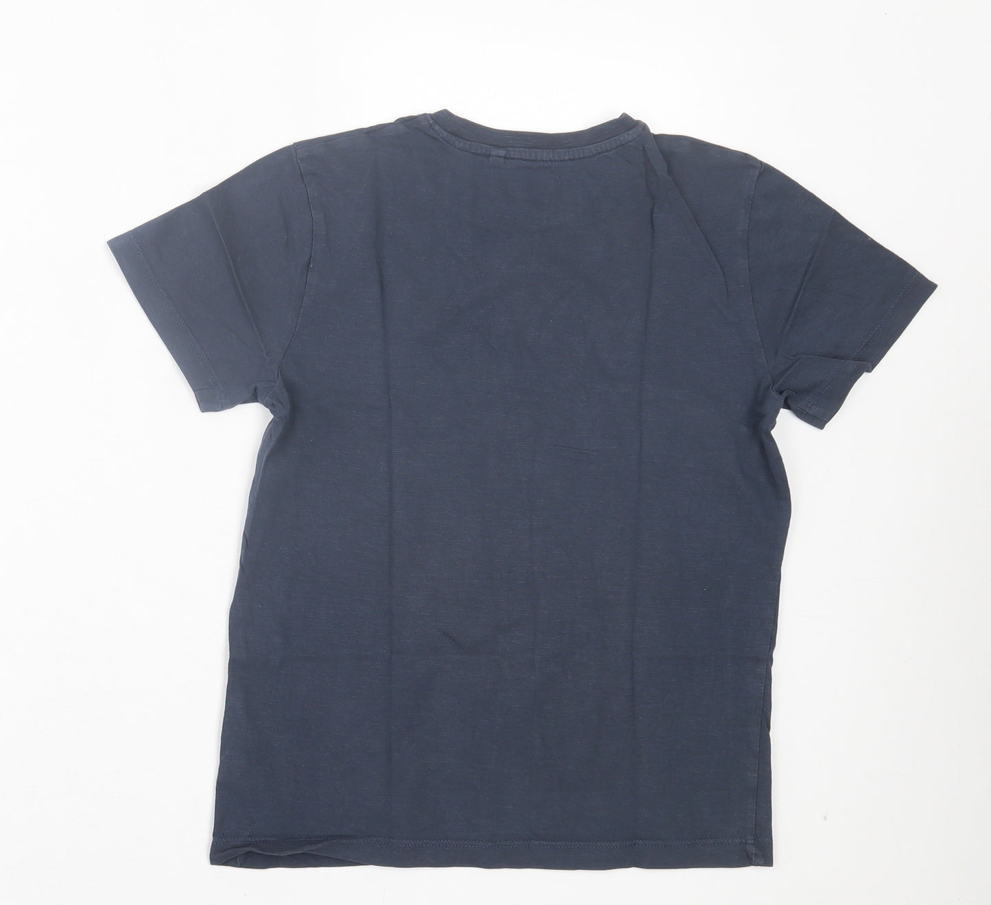 NEXT Boys Blue Cotton Basic T-Shirt Size 9 Years Crew Neck Pullover