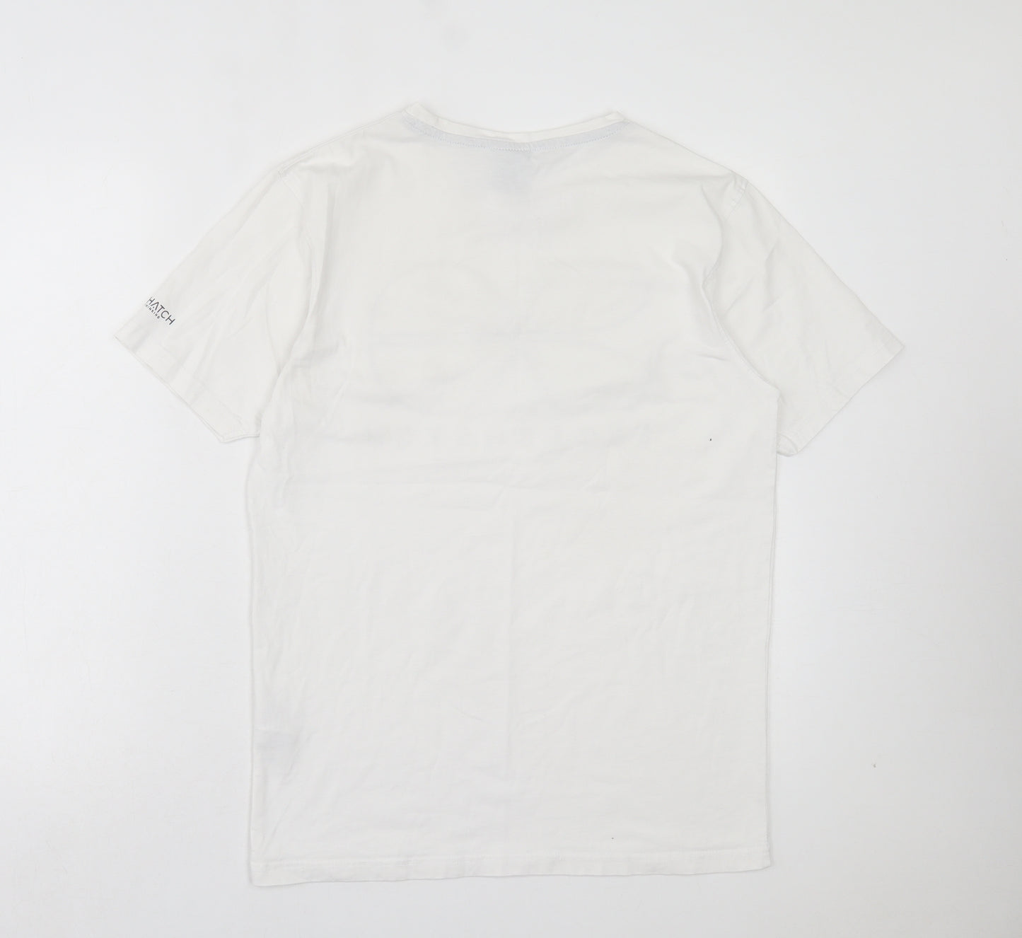 Crosshatch Mens White Cotton T-Shirt Size M Crew Neck