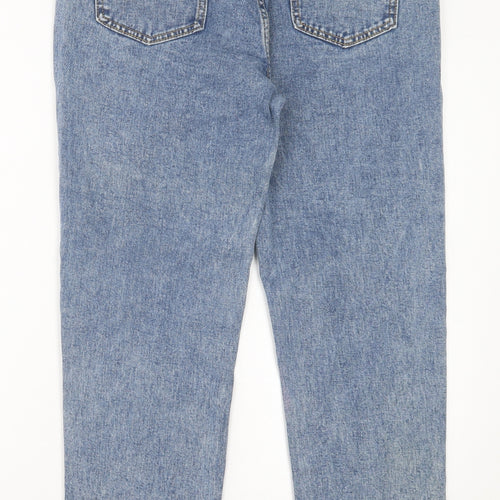 SheIn Womens Blue Cotton Straight Jeans Size L L28 in Regular Button