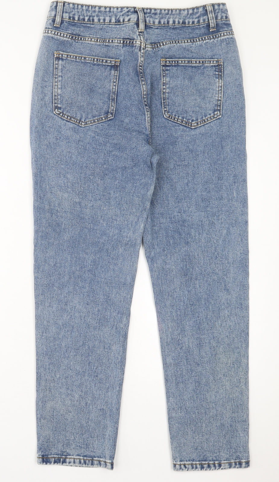SheIn Womens Blue Cotton Straight Jeans Size L L28 in Regular Button