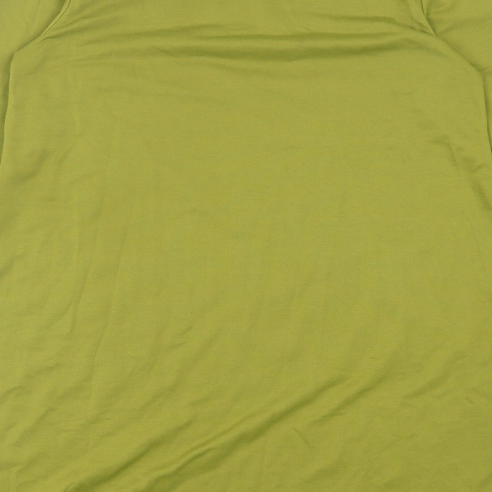 Zanzea Womens Green Polyester Jumper Dress Size XL V-Neck Pullover