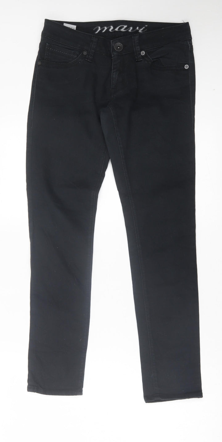Mavi Womens Black Cotton Skinny Jeans Size 28 in L27 in Regular Button