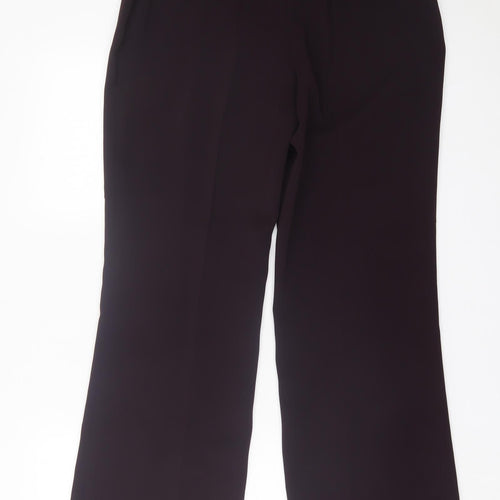 Busy Womens Purple Polyester Trousers Size 16 L30 in Regular Hook & Eye