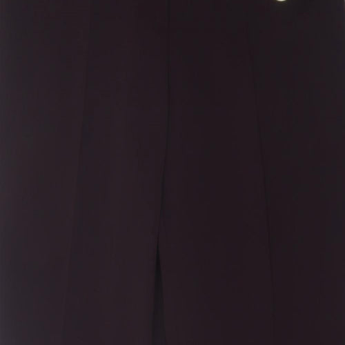 Busy Womens Purple Polyester Trousers Size 16 L30 in Regular Hook & Eye