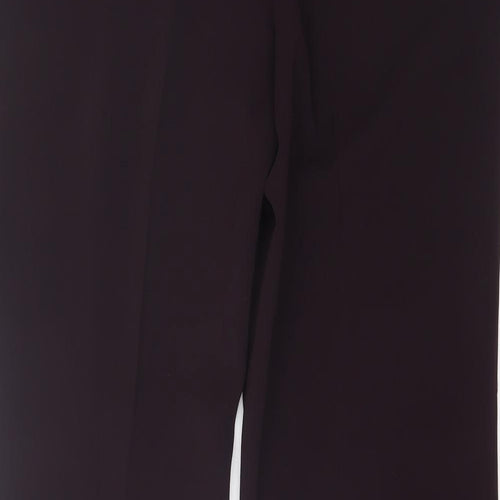 Busy Womens Purple Polyester Trousers Size 16 L30 in Regular Hook & Eye