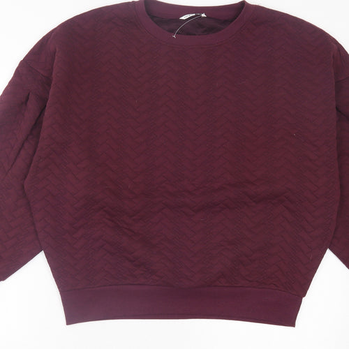 Pep&Co Womens Purple Polyester Pullover Sweatshirt Size M Pullover