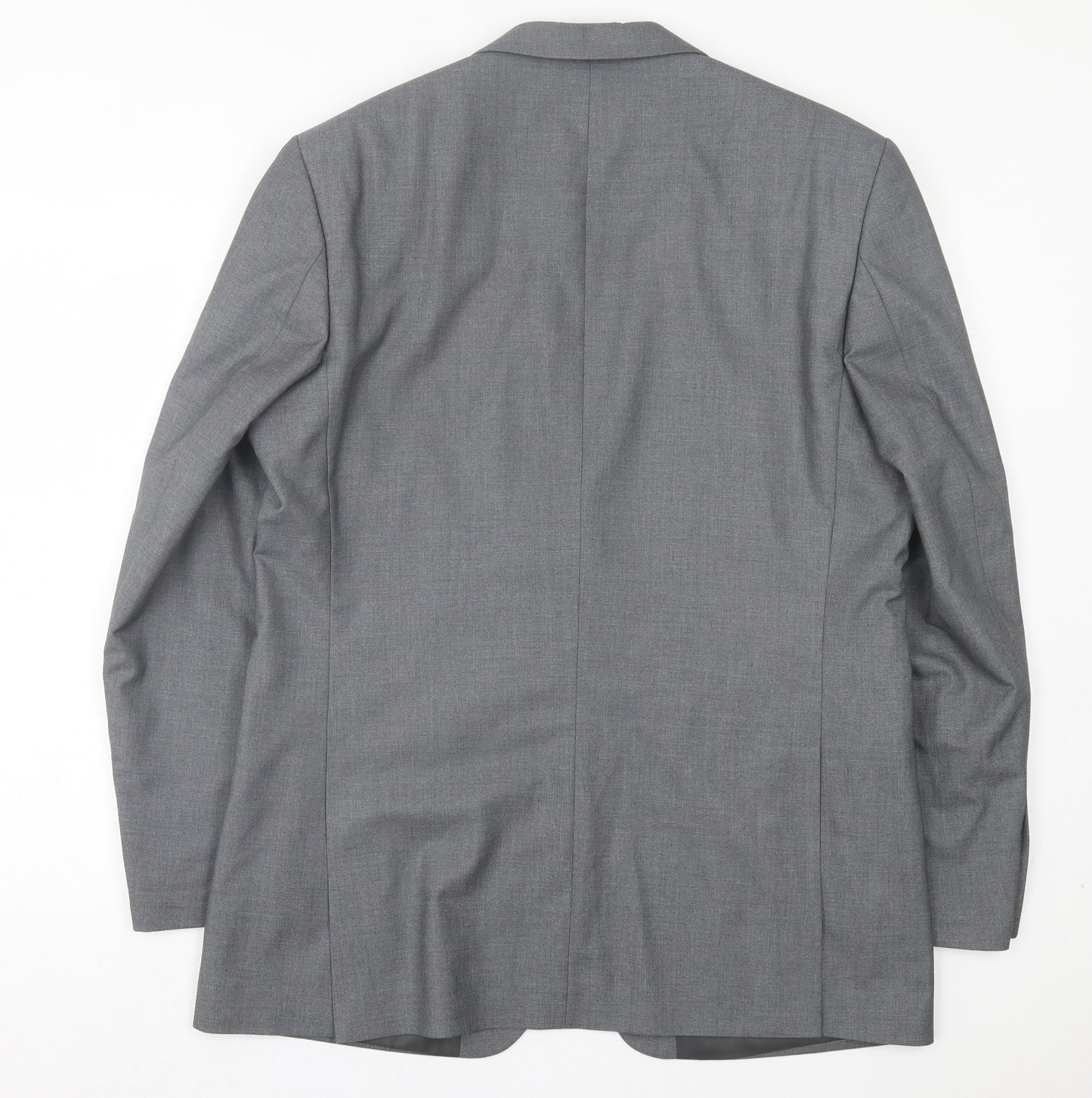 Occasions Mens Grey Polyester Jacket Suit Jacket Size 42