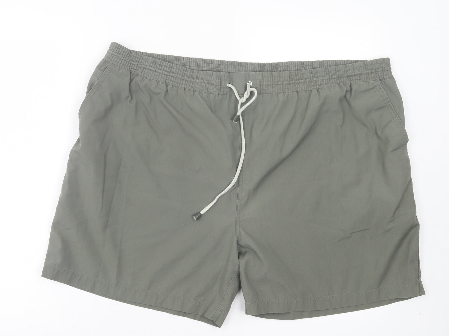 Apollo Mens Green Polyester Bermuda Shorts Size 2XL L6 in Regular Tie