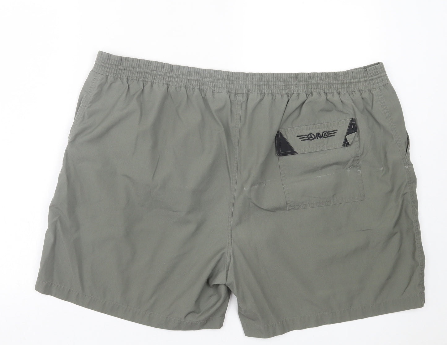 Apollo Mens Green Polyester Bermuda Shorts Size 2XL L6 in Regular Tie