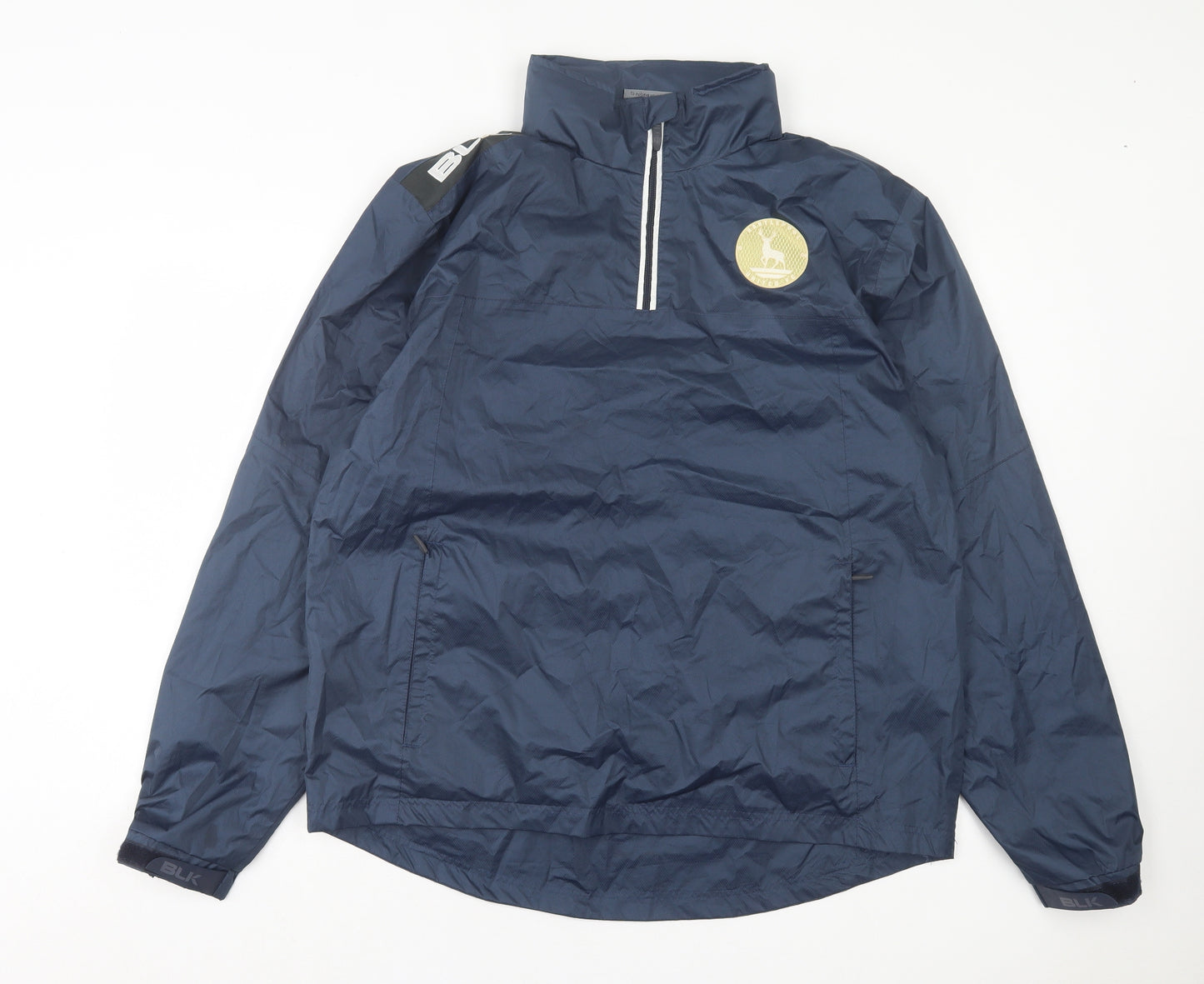 BLK Mens Blue Jacket Size M Zip - Hartlepool United FC