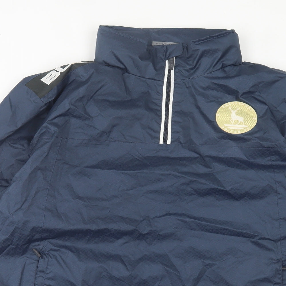 BLK Mens Blue Jacket Size M Zip - Hartlepool United FC