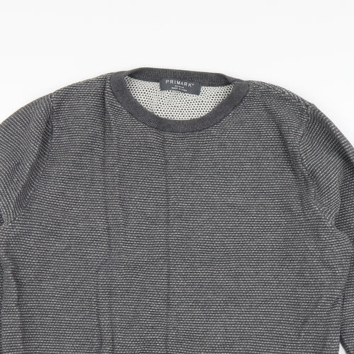 Primark Mens Grey Cotton Pullover Sweatshirt Size M