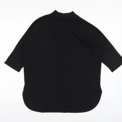 Gallery Womens Black Polyester Basic Blouse Size S V-Neck