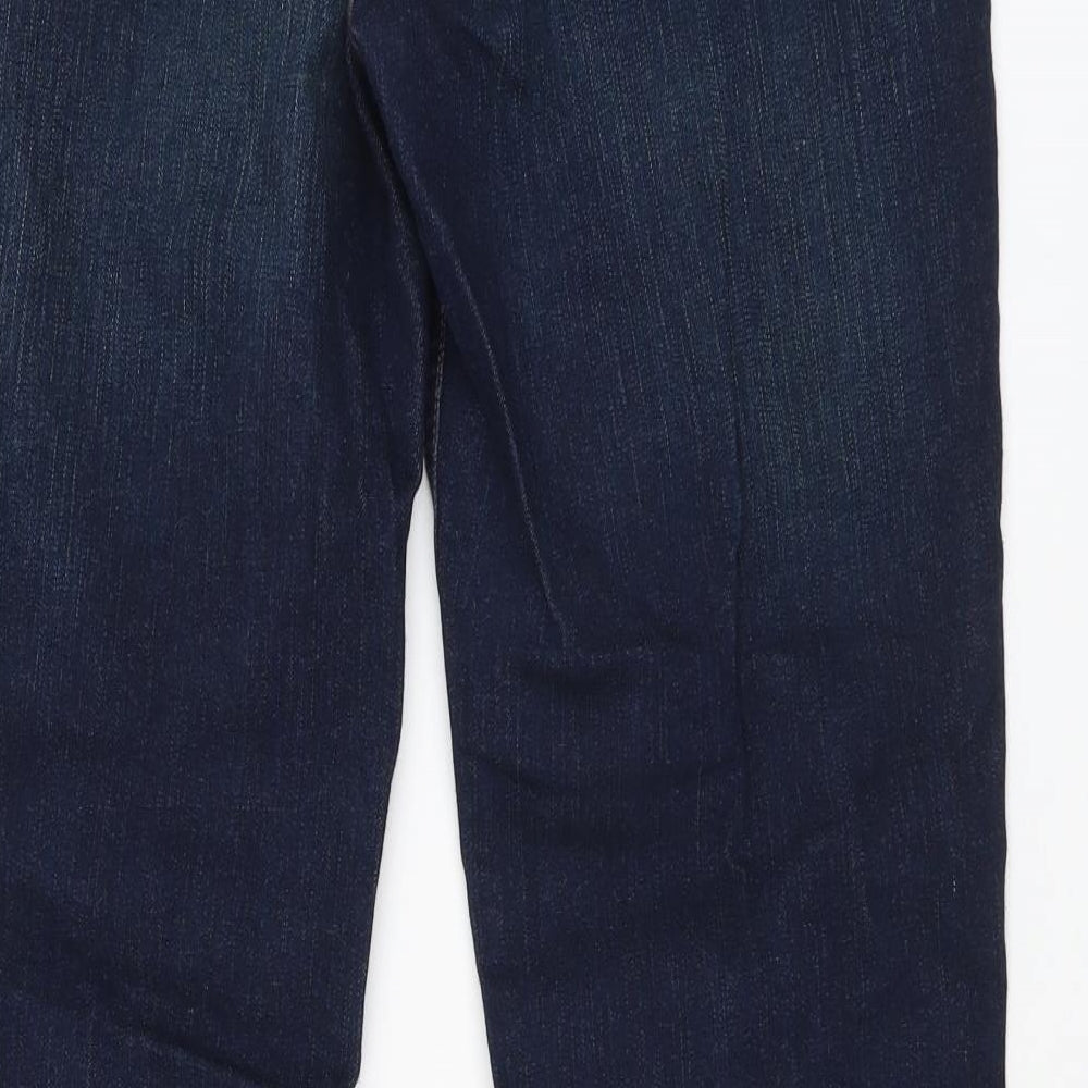 MANTARAY PRODUCTS Womens Blue Cotton Bootcut Jeans Size 16 L29 in Regular Button