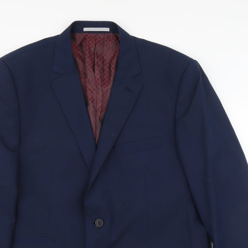 Skopes Mens Blue Wool Jacket Suit Jacket Size L