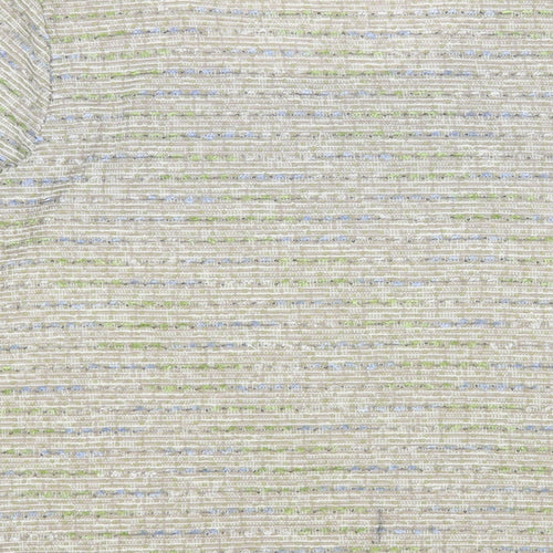 Marks and Spencer Womens Grey Round Neck Striped Polyester Pullover Jumper Size 18 - Lace Trim
