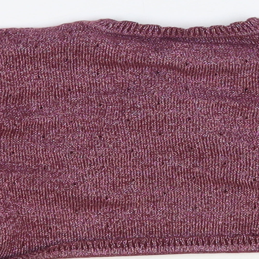 Nutmeg Girls Purple Round Neck Cotton Shrug Jumper Size 3-4 Years Button