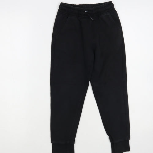 Dunnes Stores Boys Black Cotton Jogger Trousers Size 7 Years Regular Pullover