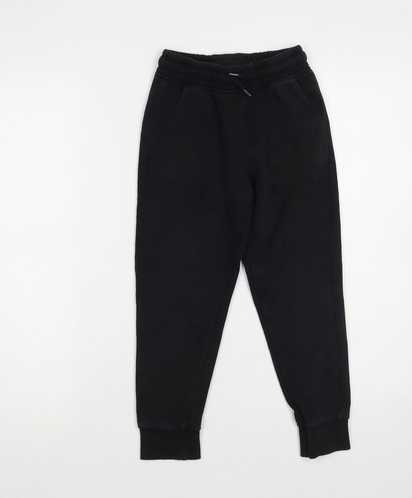 Dunnes Stores Boys Black Cotton Jogger Trousers Size 7 Years Regular Pullover