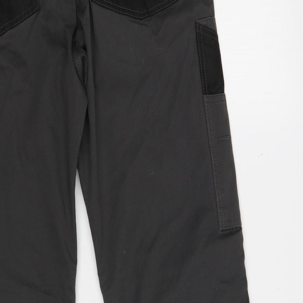 Site Mens Grey Polyester Cargo Trousers Size 34 in L32 in Regular Button - Work Trousers