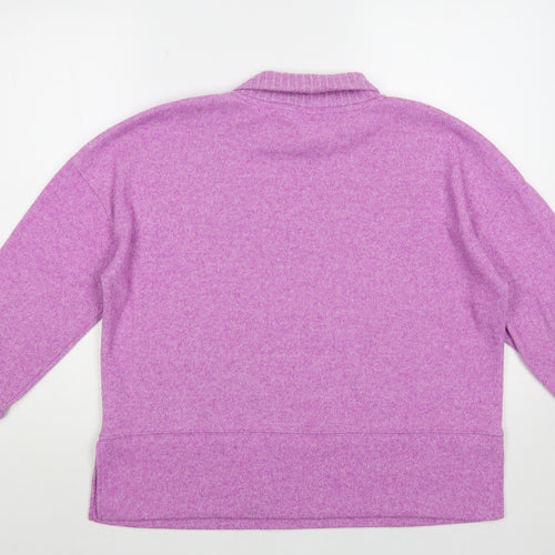 Dunnes Stores Womens Purple Roll Neck Polyester Pullover Jumper Size M