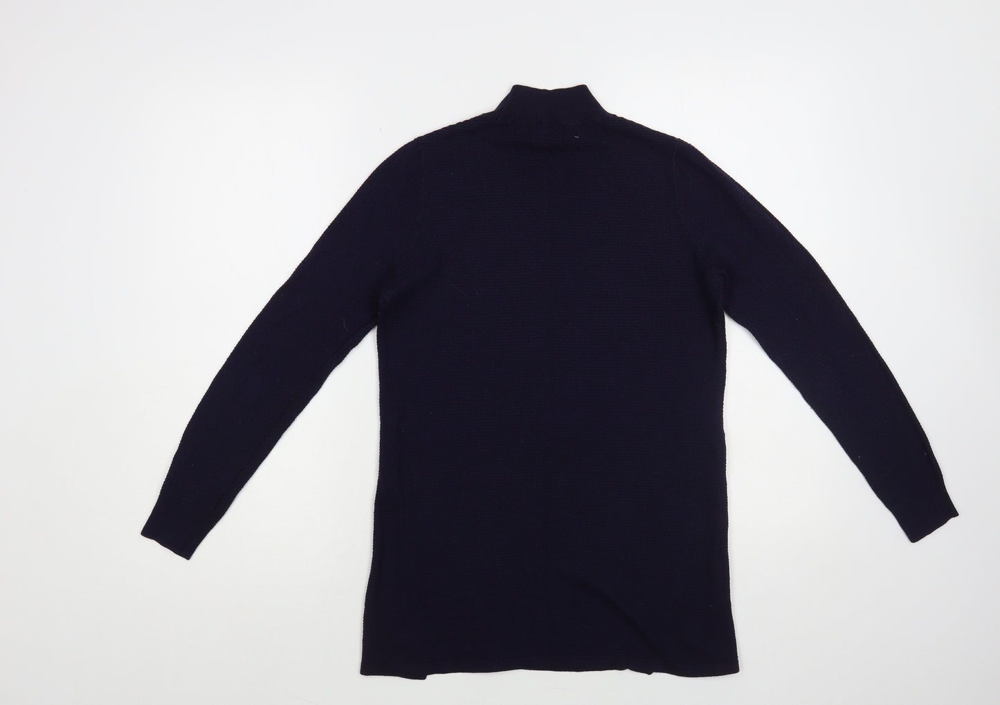 F&F Womens Blue Mock Neck Polyester Pullover Jumper Size 6