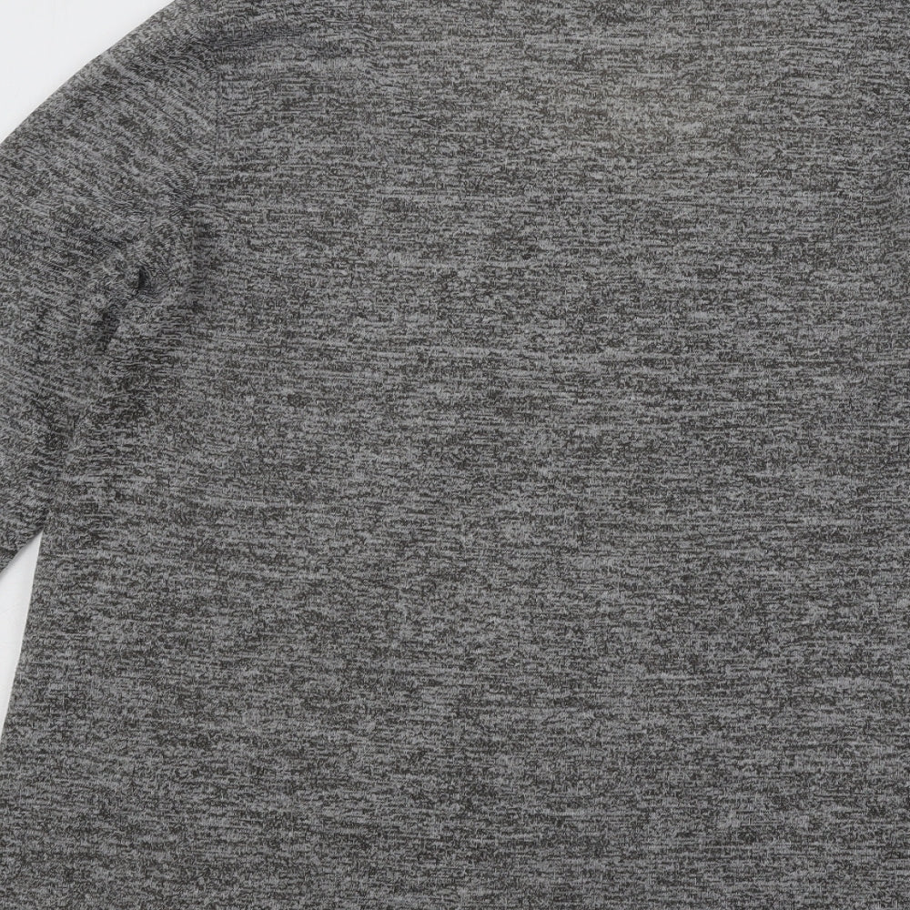 Papaya Womens Grey Scoop Neck Polyester Pullover Jumper Size M