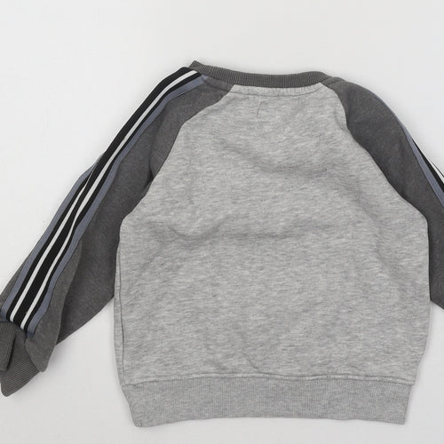NEXT Boys Grey Cotton Pullover Sweatshirt Size 2-3 Years Pullover