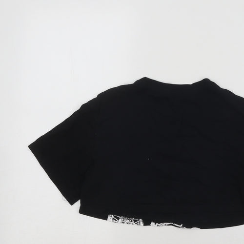 SheIn Womens Black Cotton Basic T-Shirt Size XS Round Neck - California Motorbike