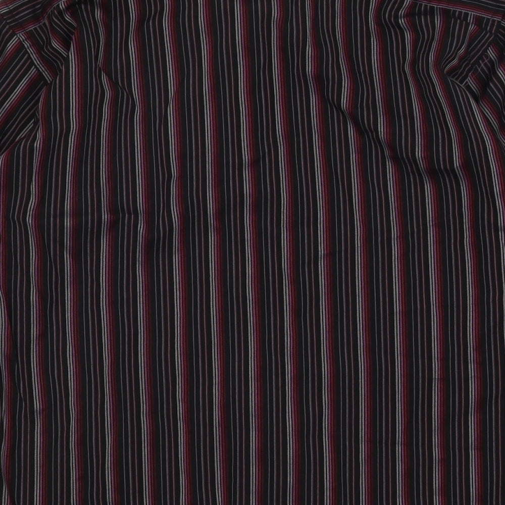 Carter Mens Multicoloured Striped Cotton Button-Up Size L Collared Button