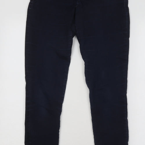 Blue 73 Womens Blue Cotton Skinny Jeans Size 10 L28 in Regular Button