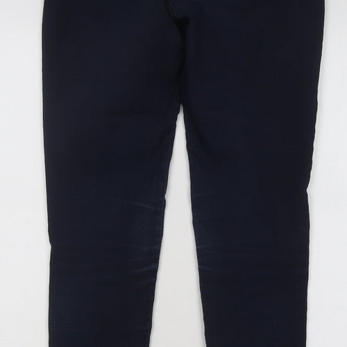 Blue 73 Womens Blue Cotton Skinny Jeans Size 10 L28 in Regular Button