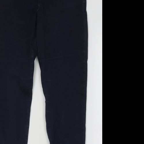 Blue 73 Womens Blue Cotton Skinny Jeans Size 10 L28 in Regular Button