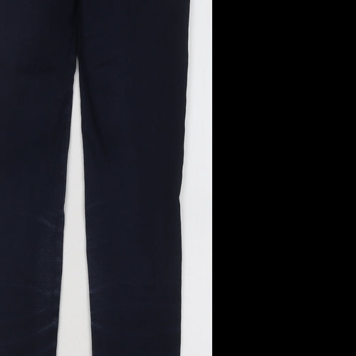 Blue 73 Womens Blue Cotton Skinny Jeans Size 10 L28 in Regular Button