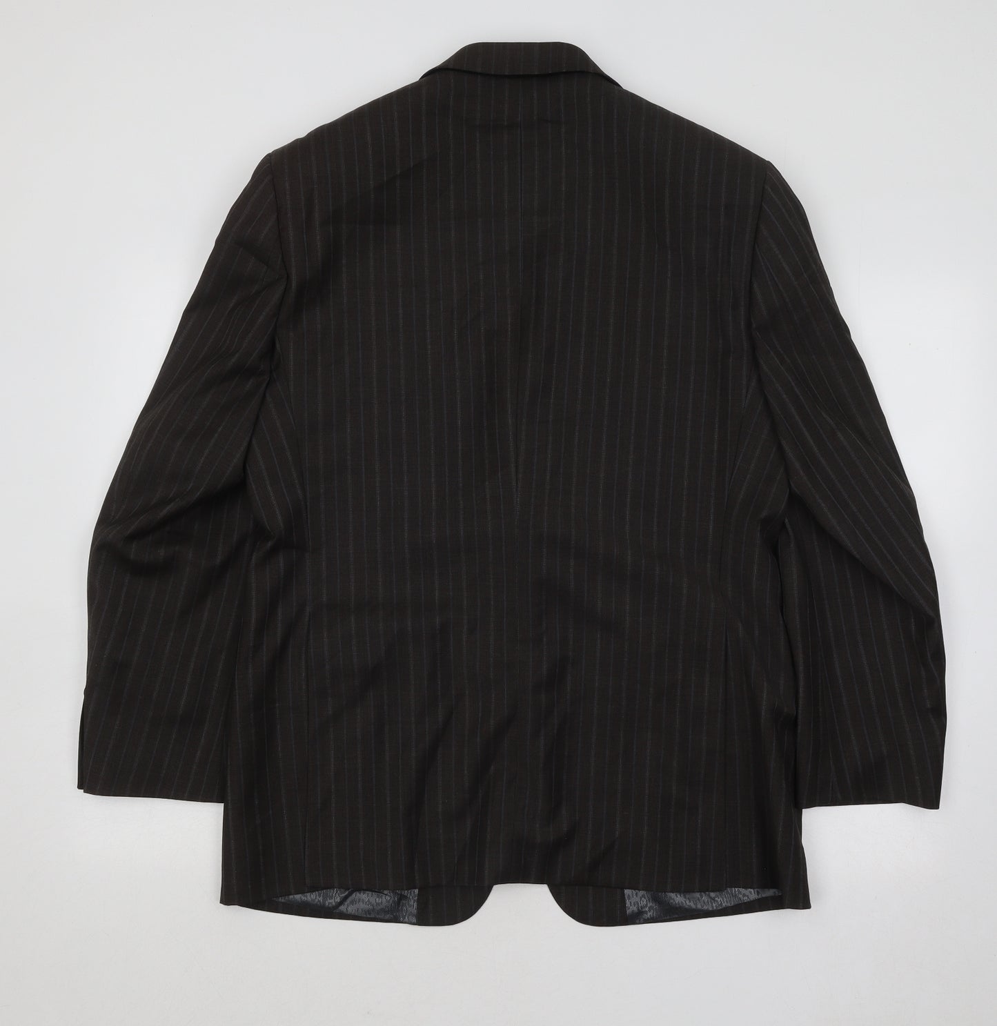 REMUS Mens Brown Striped Wool Jacket Suit Jacket Size 40