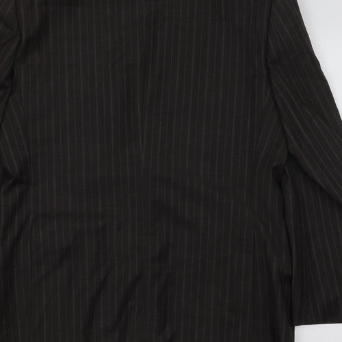 REMUS Mens Brown Striped Wool Jacket Suit Jacket Size 40
