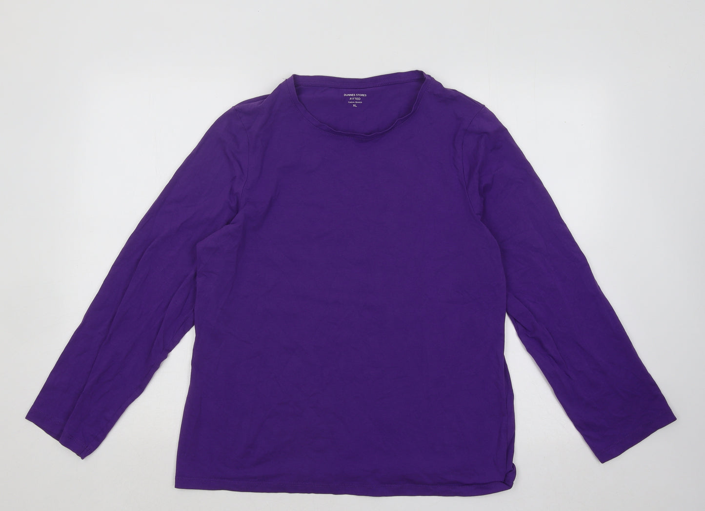 Dunnes Stores Mens Purple Cotton T-Shirt Size XL Round Neck