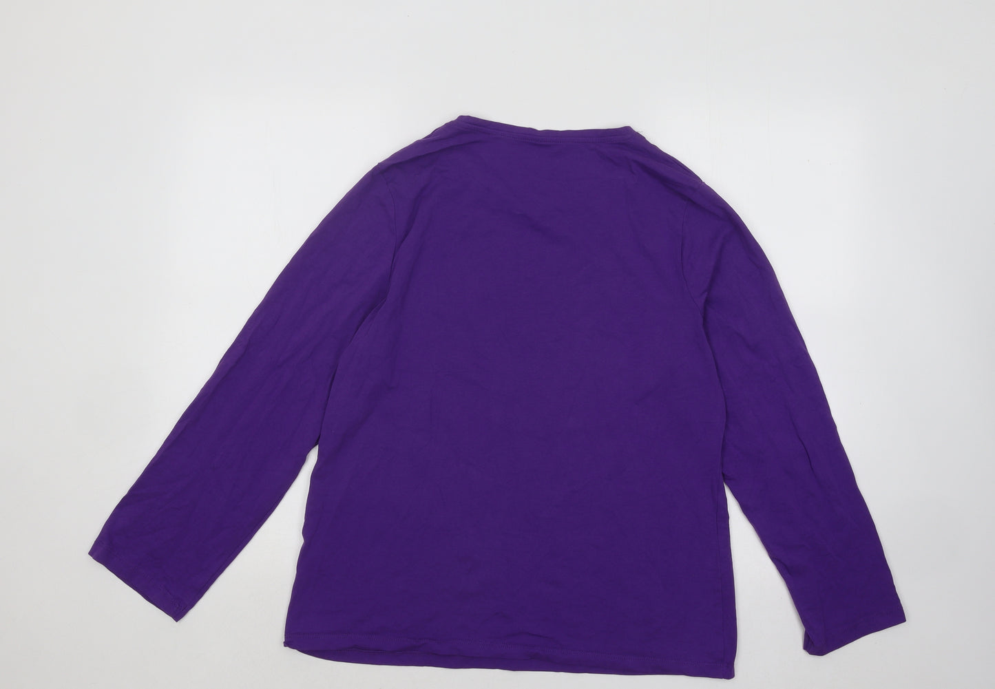 Dunnes Stores Mens Purple Cotton T-Shirt Size XL Round Neck